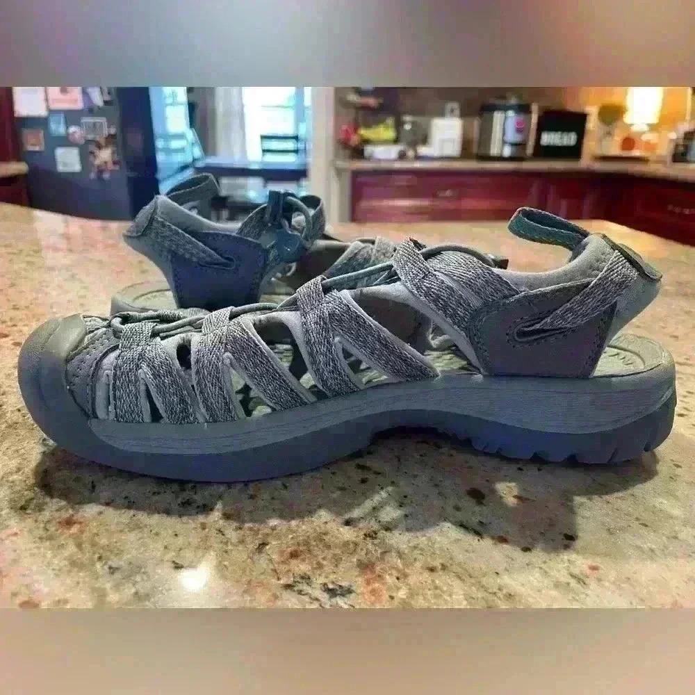Keen Whisper Waterproof Sandals Shoes Womens Size 8.5 Gray Outdoor Sport Trail - Picture 6 of 14